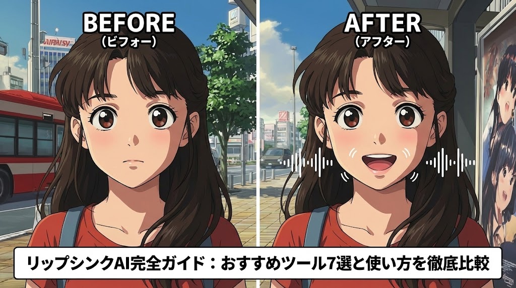 リップシンクAI完全ガイド：おすすめツール7選と使い方を徹底比較